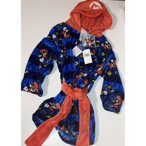 Super Mario Kart Size 4 Boy’s Blue Printed Bath Robe. New With Tags